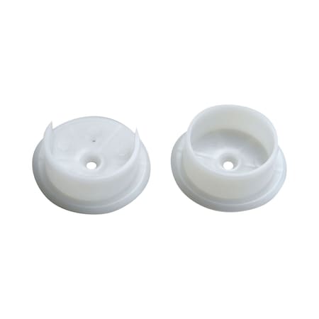 Pamex White Plastic Pole Socket Set, Two Sockets, for 1-3/8 Pole White Finish DD0640WC